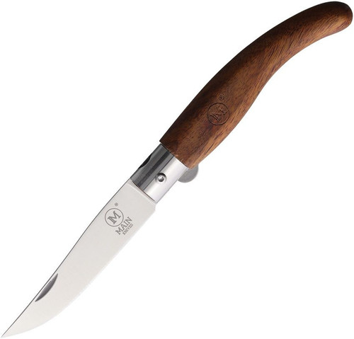 Main Knives Spanish Linerlock (9004) 3.5" Drop Point 440A Satin Plain Blade, Bubinga Wood Handle, Reverse Liner Lock