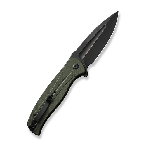 CIVIVI Incindie (CIVC230532) 3.48" 14C28N Blackwashed Spear Point Plain Blade, OD Green G-10 Handle