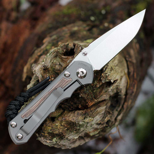 CPM MagnaCut stonewashed drop point blade close up