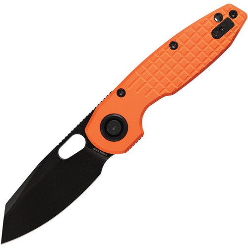 Vosteed Ankylo (VOSA1911) 3.18" Elmax Blackwashed Reverse Tanto Plain Blade, Orange Aluminum Handle