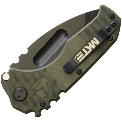 Medford Praetorian Scout (MDS30DPT1010SP) 3.75" D2 Black PVD Coated Tanto Plain Blade, OD Green G-10 Handle