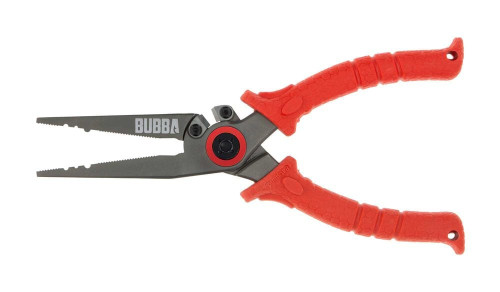 Bubba Blade Fishing Pliers (1099910) 8.5" Red Rubber Coated Stainless Steel Handles