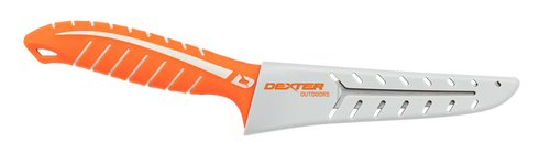 Dexter Dextreme Medium Flex Knife (DX6F) 6" DEXSTEEL Plain Edge Medium Flexibility Blade, Orange DexGrip Handle