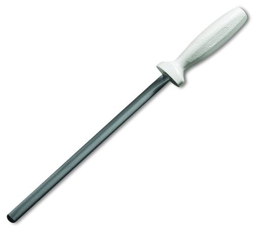 Dexter Sharpening Rod (DDS-12) 12" Diamond Sharpening Rod, White Sani-Safe Handle