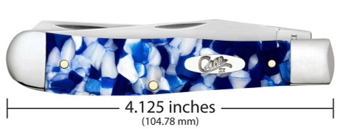 Case XX Trapper 50720 - Smooth Blue Crackle Kirinite Handle (10254 SS)