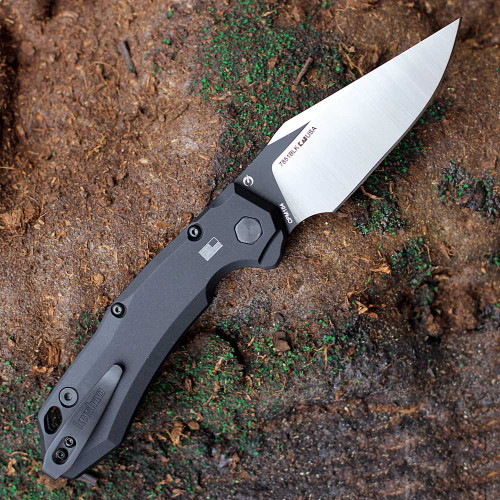 Kershaw Launch 19 Automatic (KS7851BLK) 3.3" CPM-154 Satin and Black Cerakote Clip Point Plain Blade, Black Anodized Aluminum Handle w/ Black G-10 Onlay