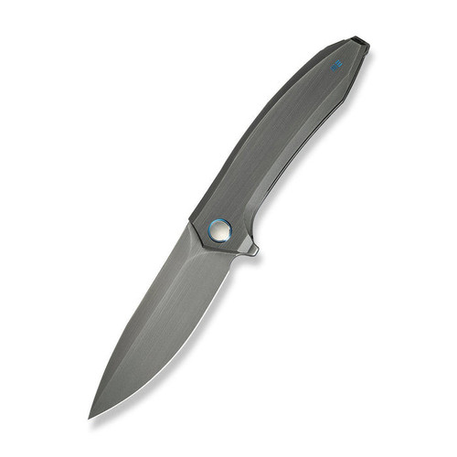 WE Knife Acuminal (WE23070-3) 3.98" Vanax Gray Hand Rubbed Drop Point Plain Blade, Gray Hand Rubbed Titanium Handle
