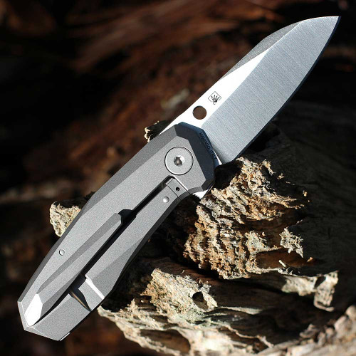 Spyderco Techno 3 C158TIP3, 2.64" satin CTS XHP Steel Plain Blade, Titanium Handle