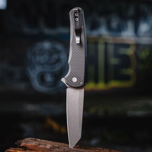 Pro-Tech Malibu black mini deep carry clip flush to handle, tip-up right-hand carry, lanyard hole