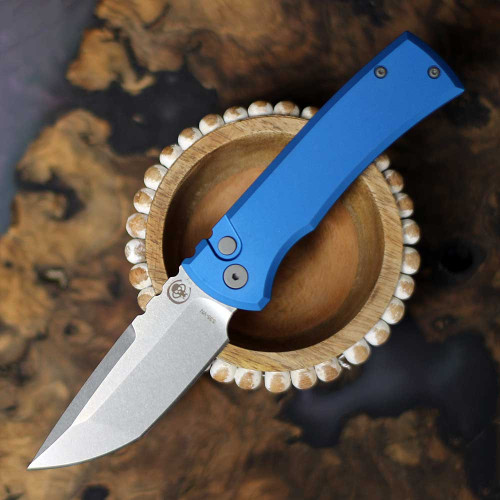 Chaves Knives Pro-Tech Redencion 229 AUTO Blue Alum (3.37" SW S35VN) CK-1A10-2B3F-6D5