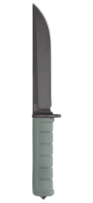 Ka-Bar Dust I (6100) 6.125" D2 Black Clip Point Plain Blade, Green Glass Filled Nylon Handle, Black Hard Plastic Sheath