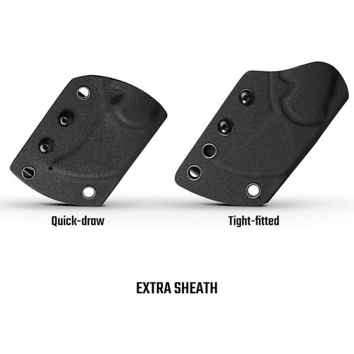 Vosteed Dirty Girl (D0201) 1.88" Sandvik 14C28N Stonewashed Hawkbill Plain Blade, Green Canvas Micarta Handle, Black Kydex Sheath