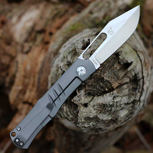 Boker Plus Sliplock 01BO975 showing the elongated thumb hole and blade thickness for heavy-duty use.