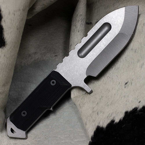 Medford Knife & Tool Sea Wolf S (MD0693TQ08KB) 5.5" 3V Satin Drop Point Plain Blade, Black Micarta Handel, Black Kydex Sheath