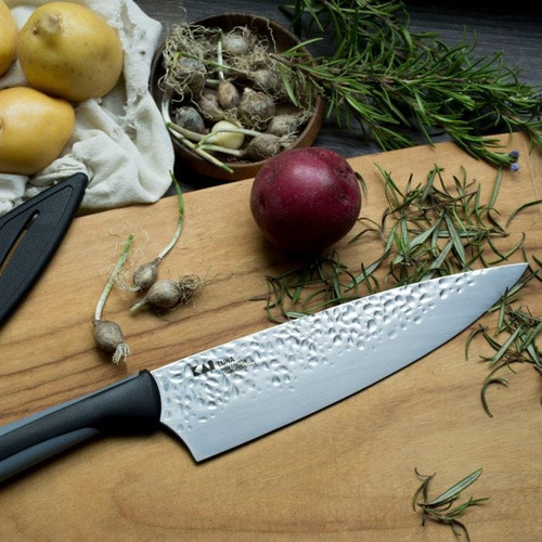 Kershaw KAI Luna Chef's Knife Blk/Gray Rubberized Synthetic (8.0" CS) KAI7066