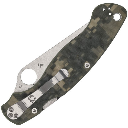 Spyderco Military 2 (C36GPCMO2) - 4.0in CPM-S30V Satin Clip Point Plain Blade, Digital Cam G10 Handle