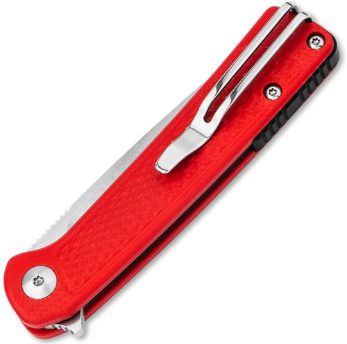 Boker Plus Fire Ant (01BP0008) 2.90" 1.4116 Satin Drop Point Plain Blade, Red Polypropylene Handle, Flipper