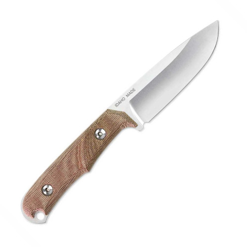 Chris Reeve Backpacker BPR-1001 - 4.019" Stonewash CPM MagnaCut Drop Point Plain Blade, Natural Canvas Micarta Handle