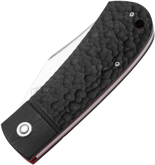 Boker Plus Bad Guy (01BO194) 3.54" D2 Satin Clip Point Plain Blade, Black Scalloped G-10 Handle, Slip Joint