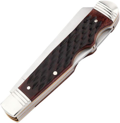 Boker Tree Brand TS 2.0 Double Lock Trapper Jigged Brown Bone (3.23" D2) 110869