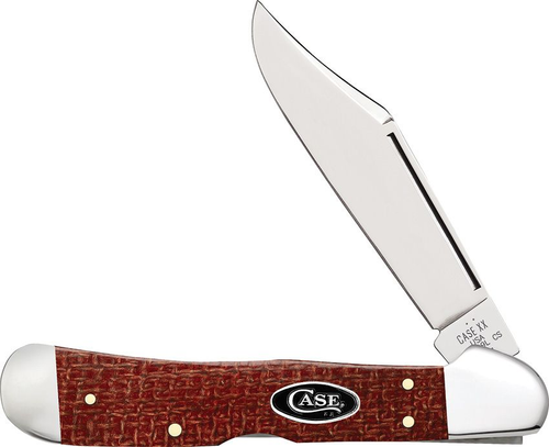 Case CopperLock® 12275 Smooth Dark Red Burlap Micarta® (101549L CS)