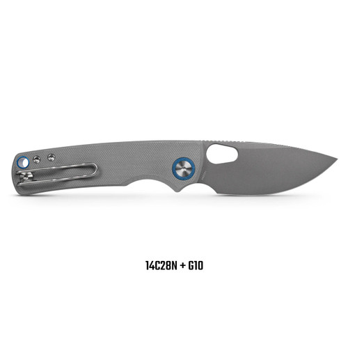 Vosteed Porcupine - Grey G10, Top Linerlock (2.99" 14C28N) A2607