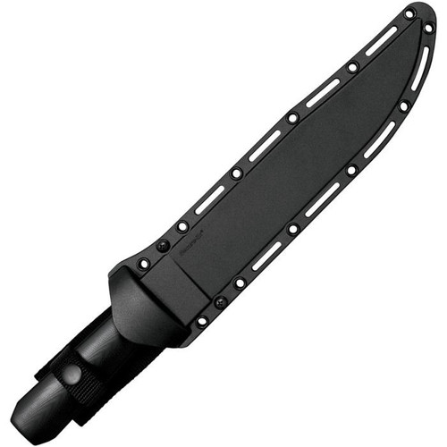 Cold Steel Laredo Bowie - 5 3/16" Black Micarta (10.5" 4034 SS Clip Point) Black Secure-Ex Belt sheath, CS-39LME4
