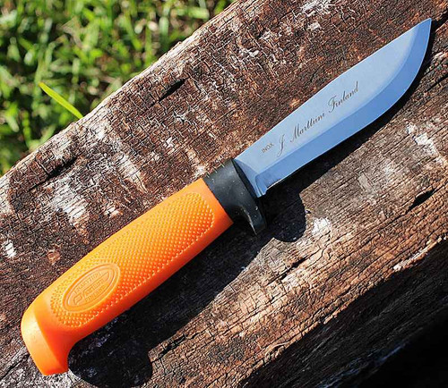 Marttiini Skinning Knife Orange With Titanium Coated Handle