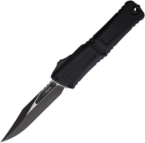 Microtech Combat Troodon SE Gen III (MCT11461T) 4.0" Bohler M390MK 2 Tone Bowie Plain Edge Blade, Black Anodized Aluminum Handle