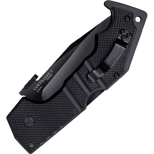Cold Steel AK-47 Folding Knife (CS58M) - 3.50" S35VN Black Drop Point Plain Blade, Black Textured G-10 Handle