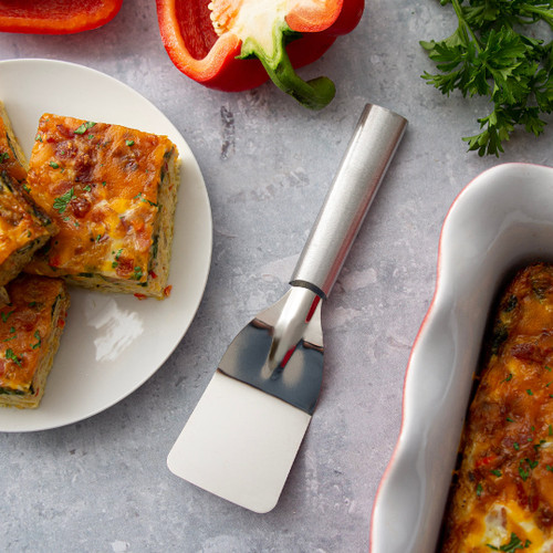 Rada Cutlery Mini Server (R133) 7.5" Stainless Steel Inside Silver Aluminum Handle, Stainless Steel Flat