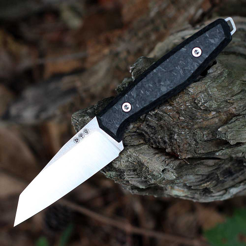 Böker Daily Knives AK1 Carbon Fiber Handle, Neck Knife (124501) 3.13" MagnaCut Steel Reverse Tanto Plain Blade, Ambidextrous Kydex Sheath