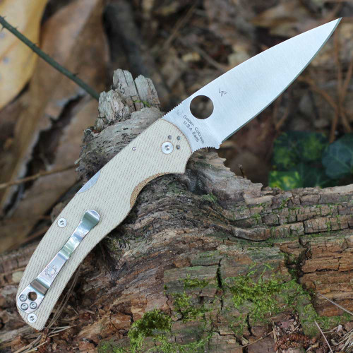 CPM CruWear Satin Plain Edge Drop Point Blade