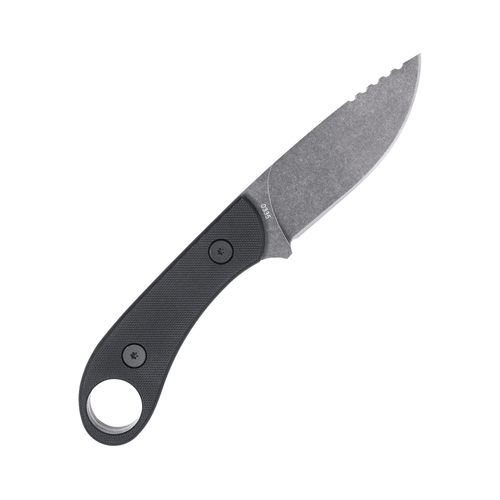 Cobratec Fixed Blade Skinner Gen II (SD2DNSBLKGEN2) 3.75" D2 Blackwash Drop Point Plain Blade, Black G10 Handle, Black Kydex Sheath