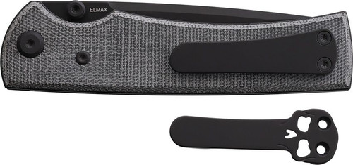 Chaves Liberation 229 (CHAV14315 ) 3.6" Elmax Black Tanto Plain Blade, Black Micarta Handle