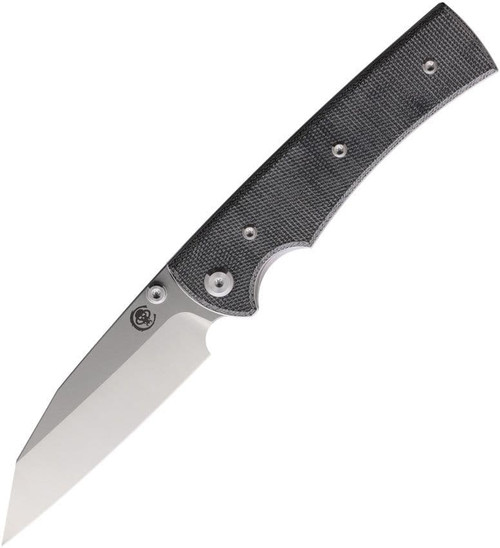 Chaves Sangre 229 (CHAV14316 ) 3.7" Elmax Satin Wharncliffe Plain Blade, Black Micarta Handle