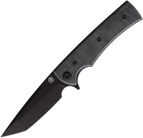 Chaves Liberation Street (CHAV14323) 3.5" Elmax Black Tanto Plain Blade, Black Micarta Handle