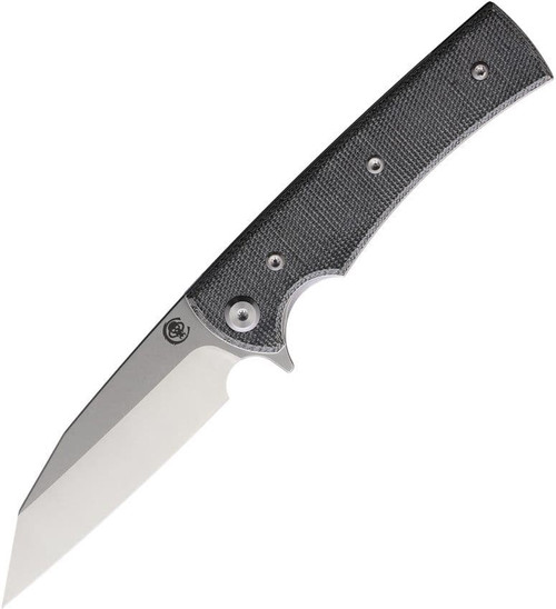 Chaves Sangre Street (CHAV14324) 3.7" Elmax Satin Wharncliffe Plain Blade, Black Micarta Handle