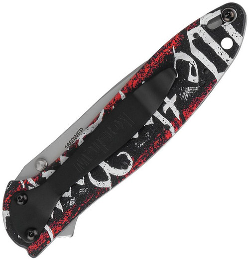 Detailed close-up of the UFI-coated aluminum handle featuring the text of the U.S. Constitution.