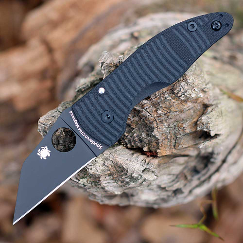 Spyderco MicroJimbo Salt C264GMCBKP MagnaCut DLC Wharncliffe, black G‑10