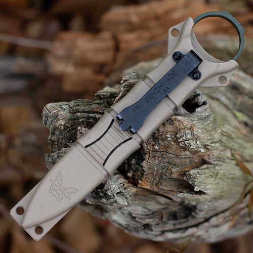 SOCP sheath with deep‑carry J‑hook clip (DLC) for Benchmade 177GN