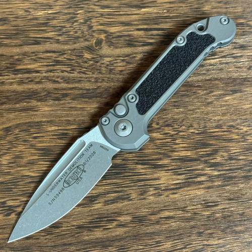Microtech LUDT Gen III – 3.5" M390MK Drop Point, Natural Clear Aluminum 1135-10APNC