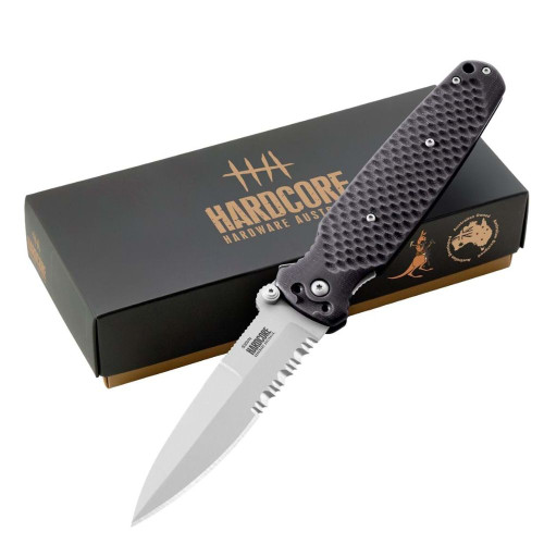 Covert 01 spear point S35VN blade partially serrated