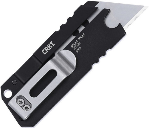 CRKT C.U.T. razor blade deployed back