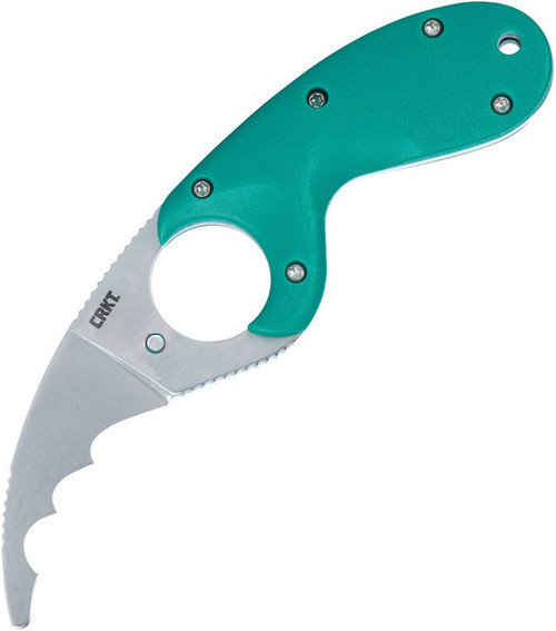 CRKT Bear Claw 2511F teal rescue knife