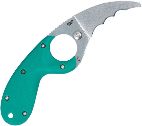 CRKT Bear Claw 2511F teal rescue knife