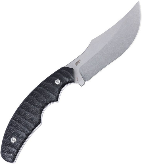 CRKT Burrower black micarta handle texture