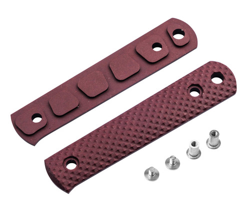 Removable Richlite Redstone Pyramid scales with screw set for Boker BFF Packlite