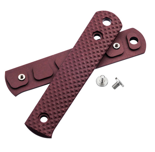 Boker BFF Packlite Handle Scales 190685 Richlite Redstone Pyramid texture