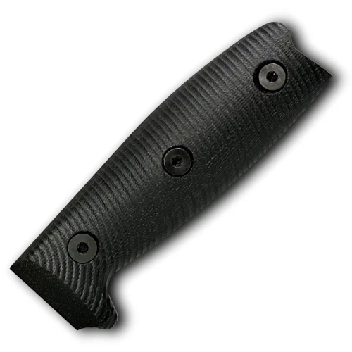The ESEE 3 Replacement Handle (ESEE3-3D-001) shown with its 3D-contoured black G-10 scales, designed as a precision-fit upgrade or replacement for the ESEE-3 platform.